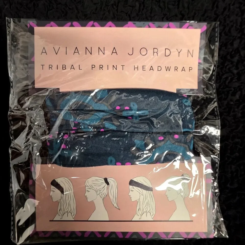 NWT Avianna Jordyn Tribal Headwrap Set of 2 Multi-Color Elastic Headbands
